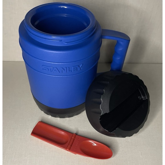 Stanley 17oz Insulated Food Jar Soup Mug w Handle Lid & Sliding Spoon Blue - Picture 4 of 10